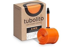 Tubolito S-MTB 26" and 27.5"/29" x 1.8-2.5 Inch, 42 mm Presta Valve | Lightest & Smallest Mountain Bicycle Tube | Perfect Spare to Tubeless System