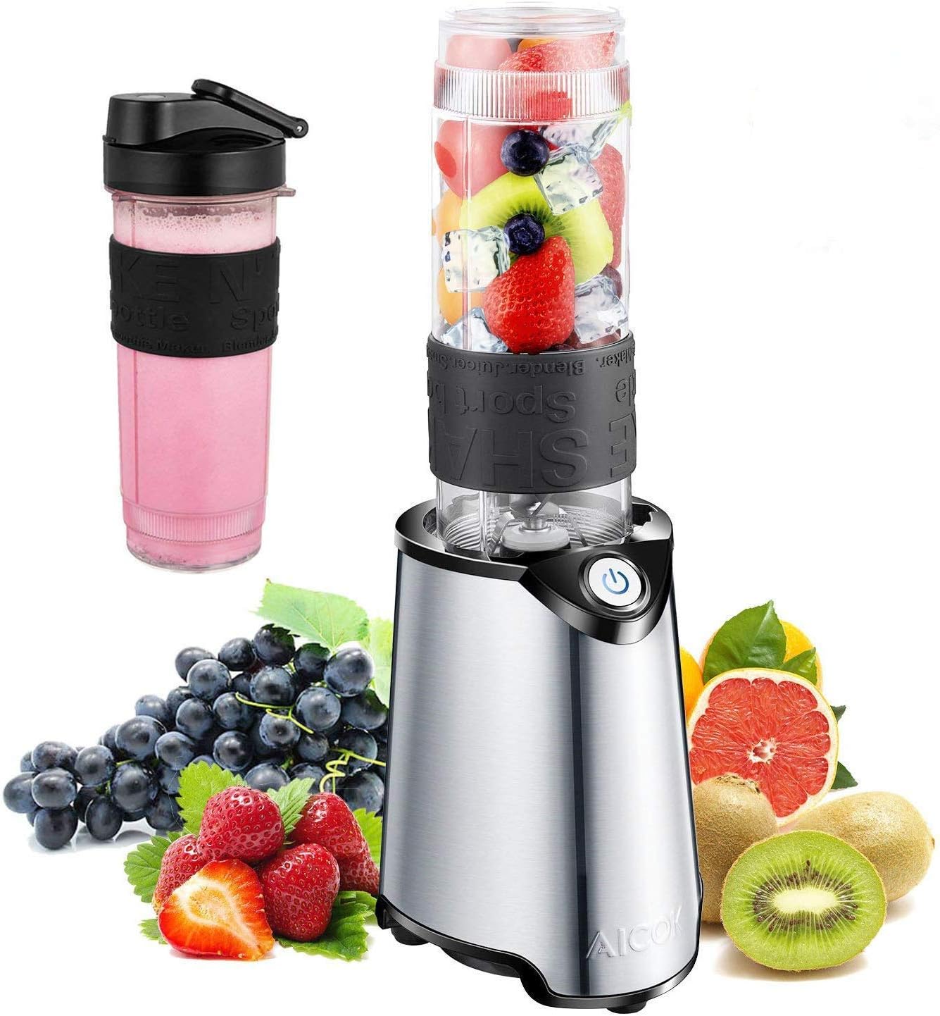 Amazon.de Mixer Smoothie Maker, Aicok Mini Standmixer mit 600 ml BPA