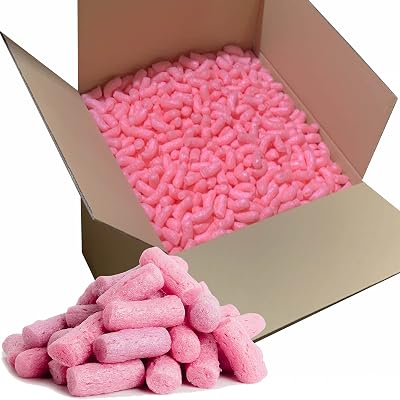 STORM EcoFlo 5 cu ft PINK Biodegradable Packing Peanuts Loose Fill Void Filler