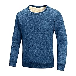 FASKUNOIE Men's Sweatshirts Warm Sherpa Lined