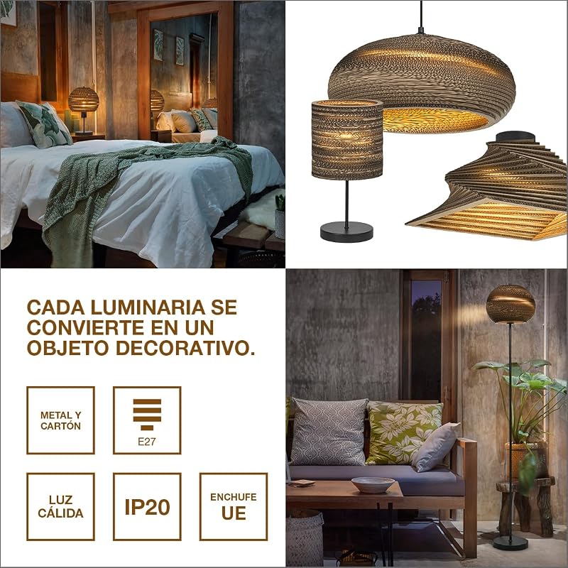Decor Cardboard Ball cartão corrugado castanho, leve, E27, 260