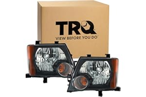 TRQ Headlight Assembly Set Headlights Compatible with 2008-2015 Nissan Xterra NI2502189 NI2503189