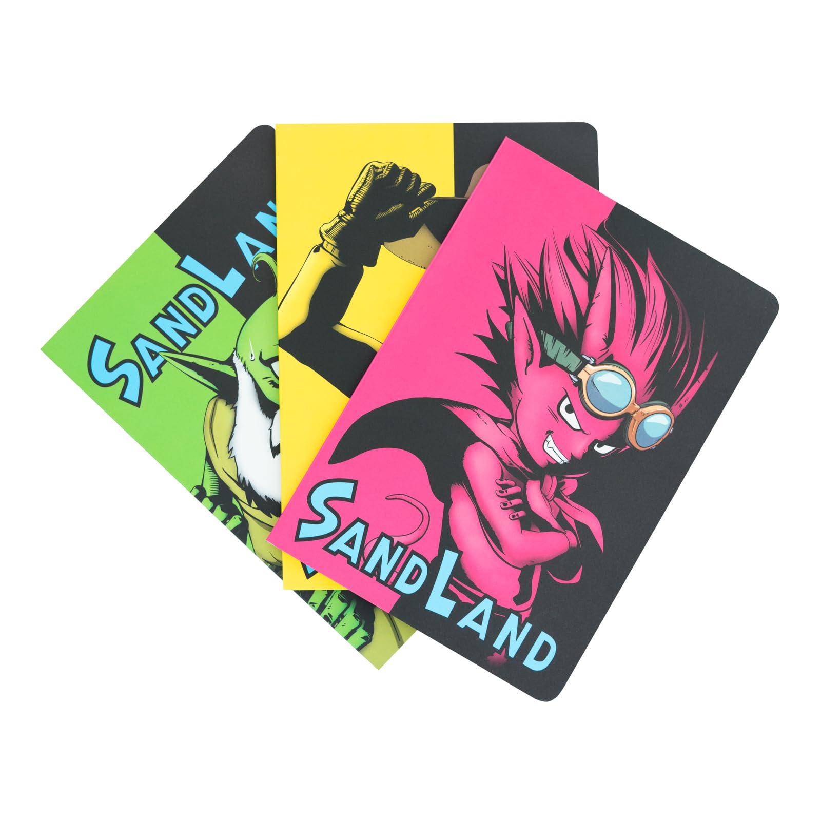 Grupo Erik A5 Notebook Set - Sand Land Manga | 3 A5 Notebooks - Lined, Plain, Dotted - 32 sheets (64 pages) | Anime Gifts, Anime Stationery Gifts Under 15 Pounds