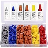 180PCS Wire Nuts, Insulating Insert Twist Electrical Wire Connectors with Spring, Portable Wire Caps for Quick Connection, Co