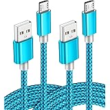 Micro USB Cable 2pack 6ft Android Charger Cord Fast Quick Charging for Samsung 2016 Tab A 7.0 10.1, E 8.0, Kindle Fire Hd Hdx