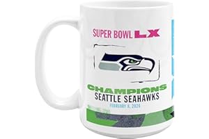 NFL Seattle Seahawks Super Bowl LX Champions 15oz Stats Ceramic Coffee Mug