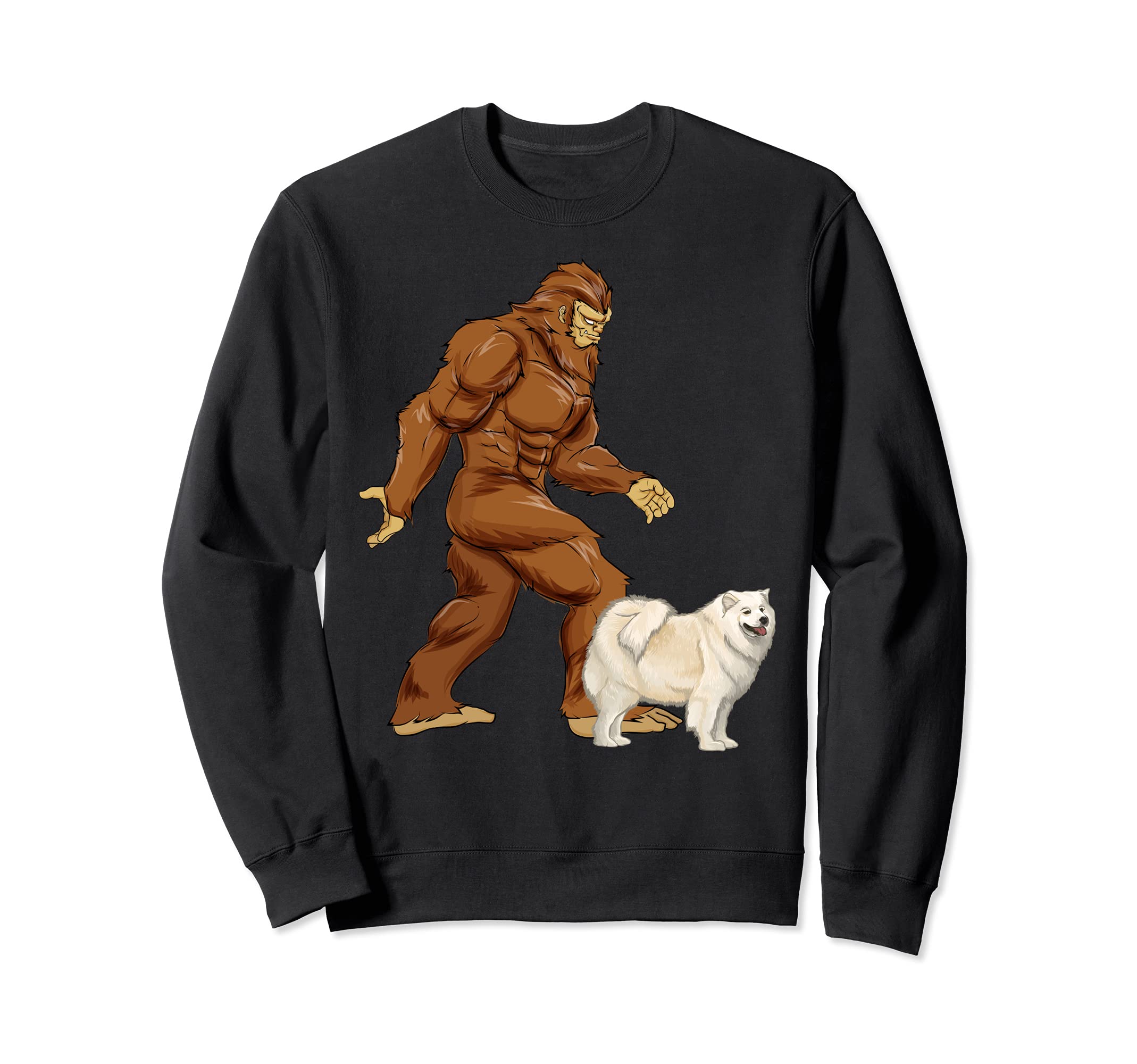 Funny Bigfoot Walking Samoyed Sasquatch Dog Sweatshirt