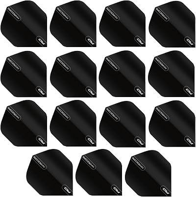 Red Dragon Hardcore XT Black Dart Flights 100 Micron 15 Flights Pack