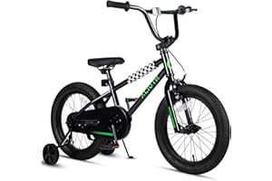 vollsch BMX Style Kids Bike for 2-8 Years Old Boys Girls Toddlers 12 14 16 Inches Bicycle with Training Wheels Coaster Brake, Multiple Color