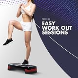 KAYMAN Fitness Steps – Adjustable 10/15 cm Step Height, Red, Home Gym view 4