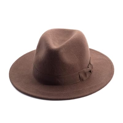 Soho Fedora Wool Felt Wide Brim Hats 