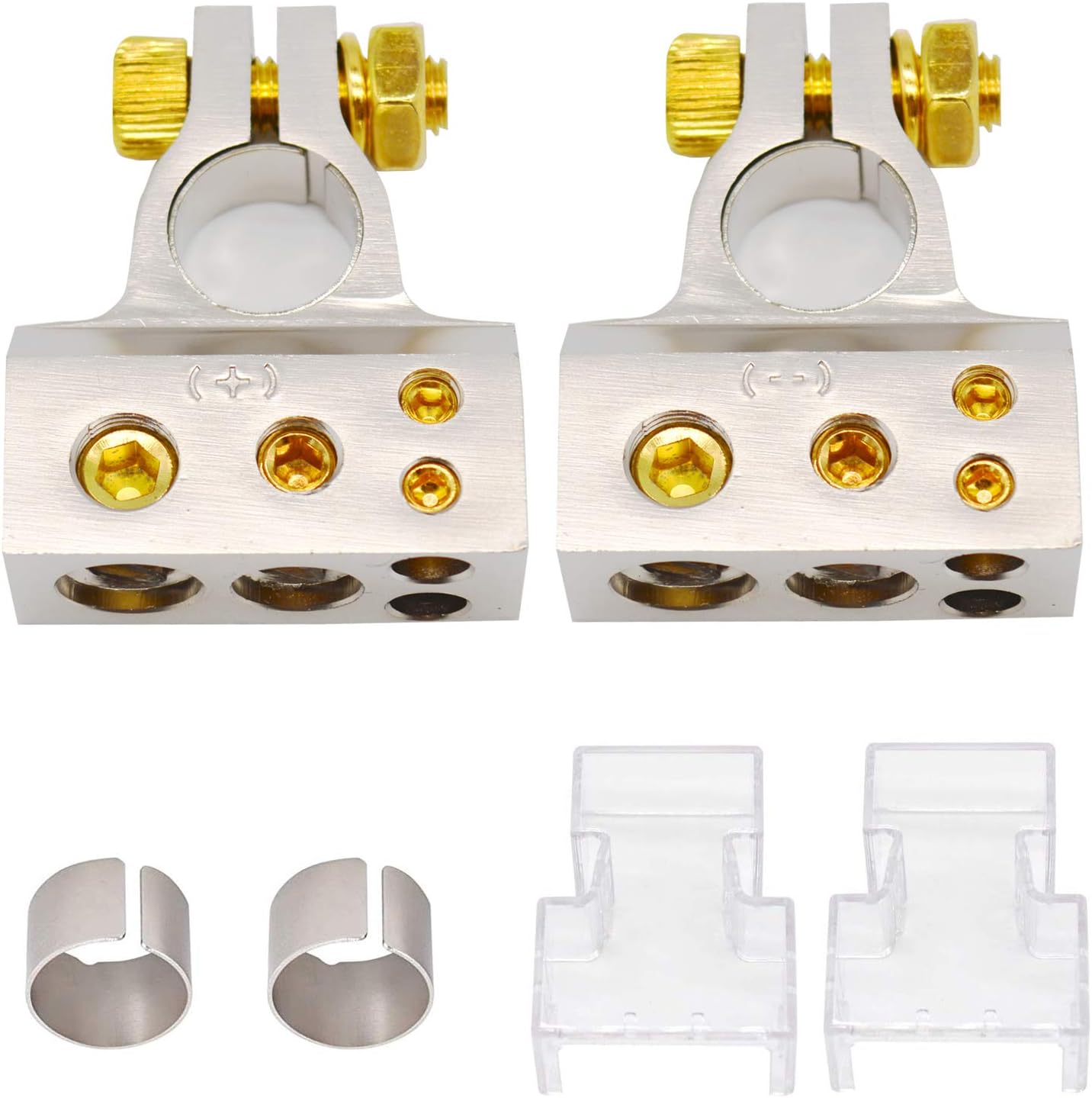 Car Battery Terminal Connectors Kit Positive Negative