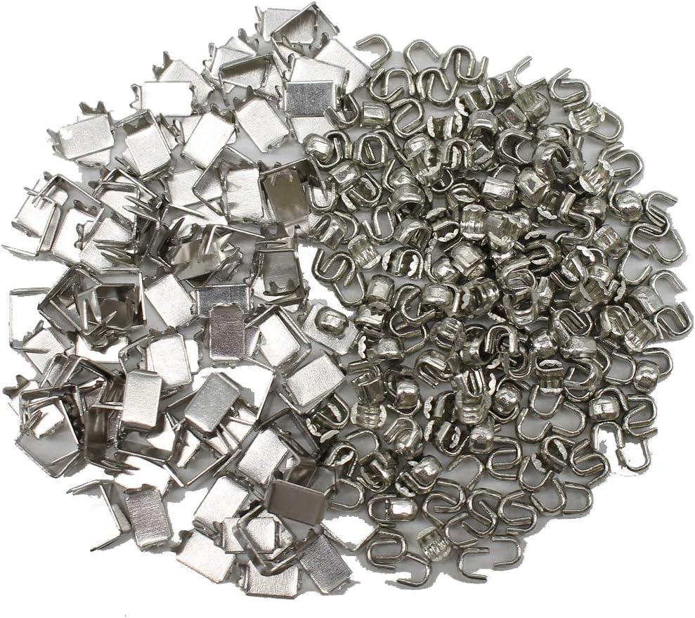 YaHoGa 300 pcs 5 Silver Zipper Bottom Stops Top Stops for