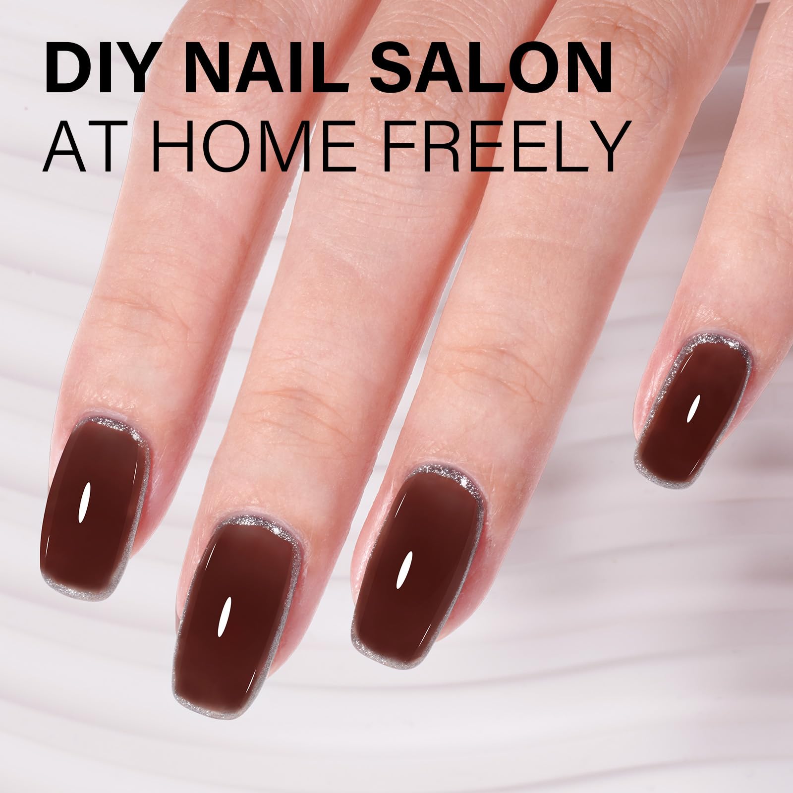 AILLSA Brown Jelly Gel Nail Polish Dark Cocoa Translucent Gel Polish Amber Color Fall Gel Polish Long Lasting Chocolate Coffee Nails Soak Off U V Gel for Nail Art at Home Valentine Gift 0.51 Oz GB131 - Image 4