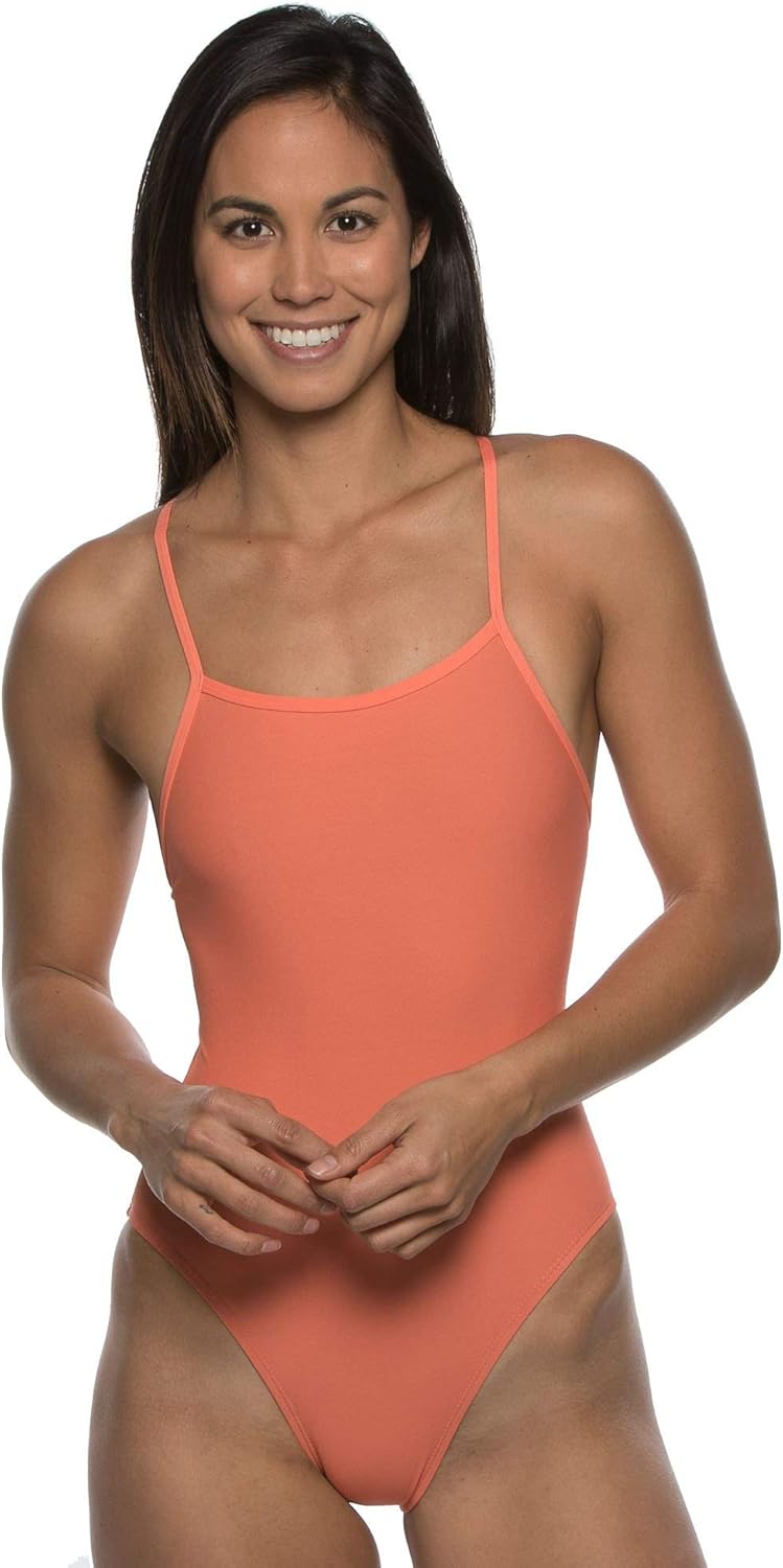 JOLYN Women's FixedBack Brandon OnePiece Swimsuit (26, Nectarine