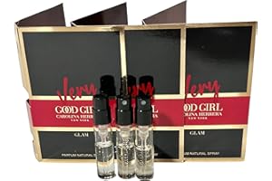 Carolina Herrera Very Good Girl GLAM PARFUM Sample Spray Perfume WOMEN 1.5 ml / 0.05 fl oz (Set of 3) Clear