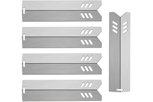 Kalomo 15" Grill Heat Plates Shield Burner Cover Flame Tamer BBQ Gas Grill Replacement Parts for Dyna-Glo DGF510SBP DGF493BNP, Backyard BY13-101-001-13, Uniflame GBC1059WB, BHG Model, Stainless Steel
