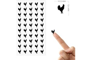 SUNNY BRIDE Wedding Meal Stickers - Wedding Meal Indicator Stickers - Wedding Meal Choice Stickers (50 Stickers - Chicken, Black)