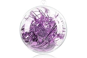 himaly 20Pcs DIY Ornament Balls Decoration Baubles, Clear Fillable Craft for New Years Present Wedding Home Decor (5cm)