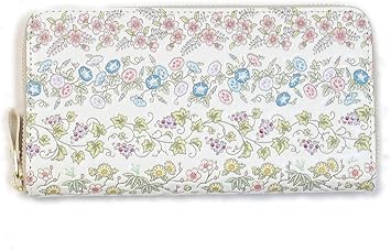 Amazon 浅草文庫 友禅染 長財布 四季彩 しきさい 柄 ラウンドファスナー 浅草 文庫革 江戸小紋 ピンク 浅草文庫 財布
