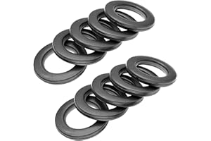 Blackpaistar 32 Pack Curtain Grommet, Home Sewing Depot Fast-Set Plastic,Inner Diameter 1-9/16"(40mm) Curtain Eyelet Rings Nanoscale Low Noise Roman Ring (Black)