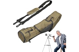 Spotting Scope Case, Shock-Proof Telescope Storage Case, Multipurpose Nylon Telescope Carrying Case with Adjustable Shoulder 