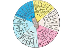 Artibetter Feeling Wheel Enamel Metal Badge Portable Emotion Wheel Accessory for Mental Health Therapy and Mood