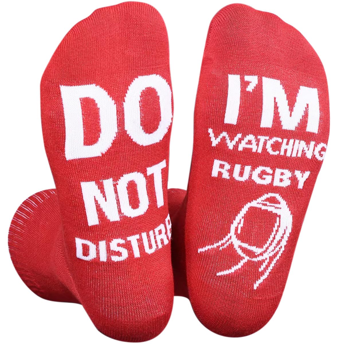 Himozoo 'Do Not Disturb I'm Watching Rugby' Socks Novelty Funny Socks for Men Women Rugby Lovers Gifts