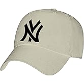 Classic NY Baseball Caps for Men and Women - 100% Cotton NY Cap with Adjustable Self Fabric Strap Closure, One Size Fits All