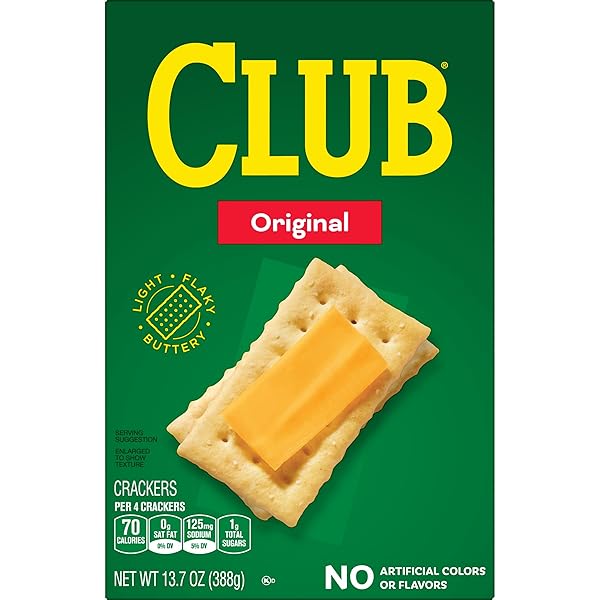 CLUB CRACKERS, LUNCH SNACKS, SNACK CRACKERS, ORIGINAL, 13.7OZ BOX (1 BOX)
