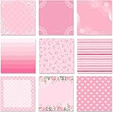Saypacck 9 Pcs Aesthetic Sticky Notes Cute Pastel Self Stick Notepads Easy to Post Desk Supplies for Home Office Decor School Accessories Women Birthday Coworker Gifts(Pink)