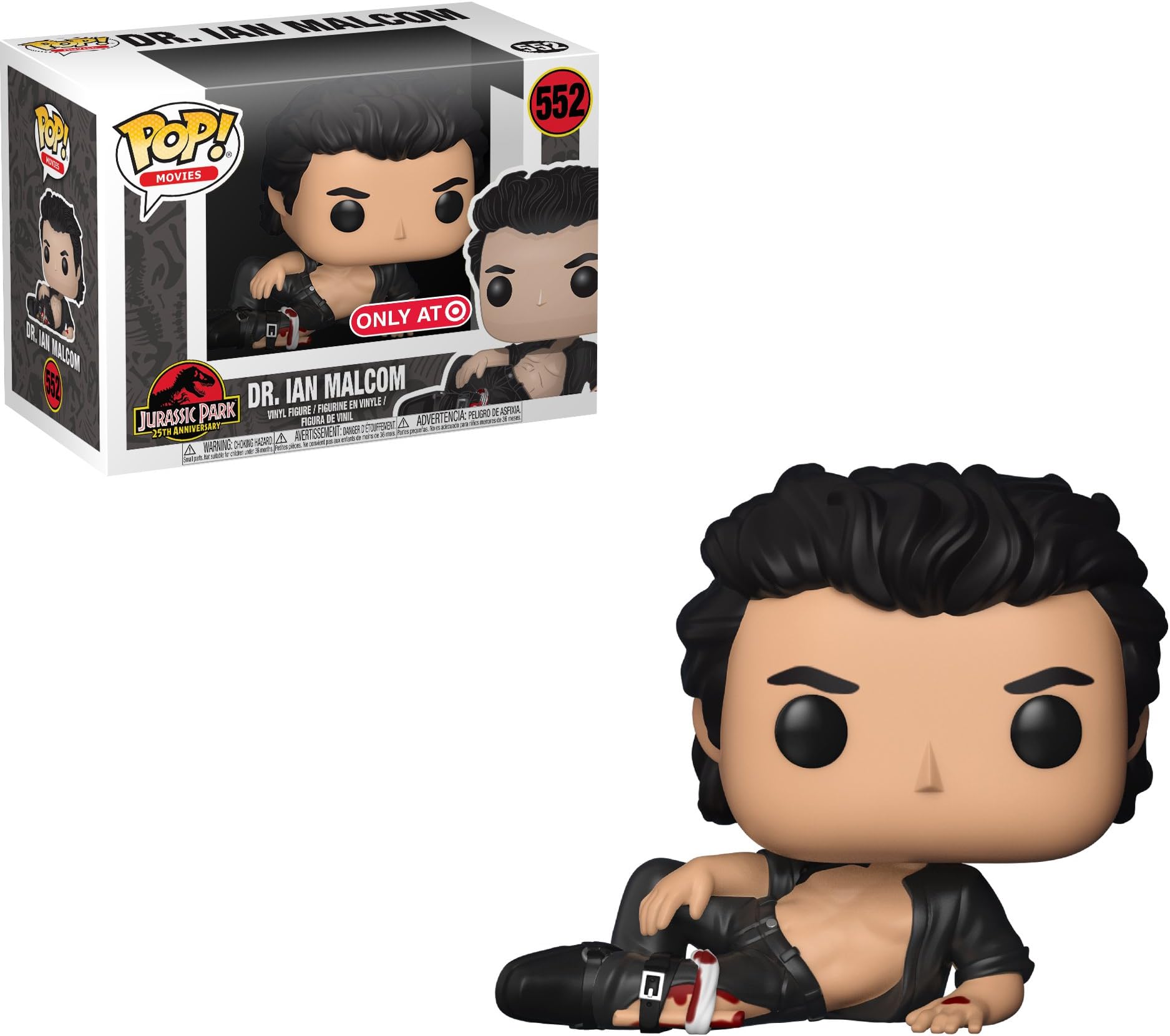 FunkoDr. Ian Malcolm (Target Exclusive): Jurassic Park x POP! Movies Vinyl Figure + 1 Classic Sci-fi & Horror Movies Trading Card Bundle [#552 / 26802]