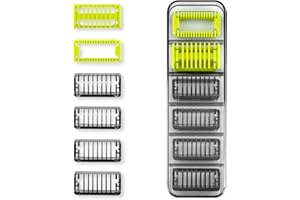 CHUSTORY Guards Set with A Case, Attachments for Hybrid Electric Trimmer QP2724 QP2834, 1/2/3/5 mm Guards, Body Comb with Skin Protector (7 Pcs)
