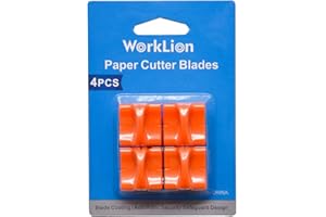 WORKLION Paper Trimmer Replacement Blades with Automatic Security Safeguard Design - A4 Paper Cutter Blade Refill (4 Pack)