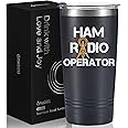 Onebttl Amature Ham Radio Gifts - 20oz Stainless Steel Insulated Tumbler with Lid & Straw