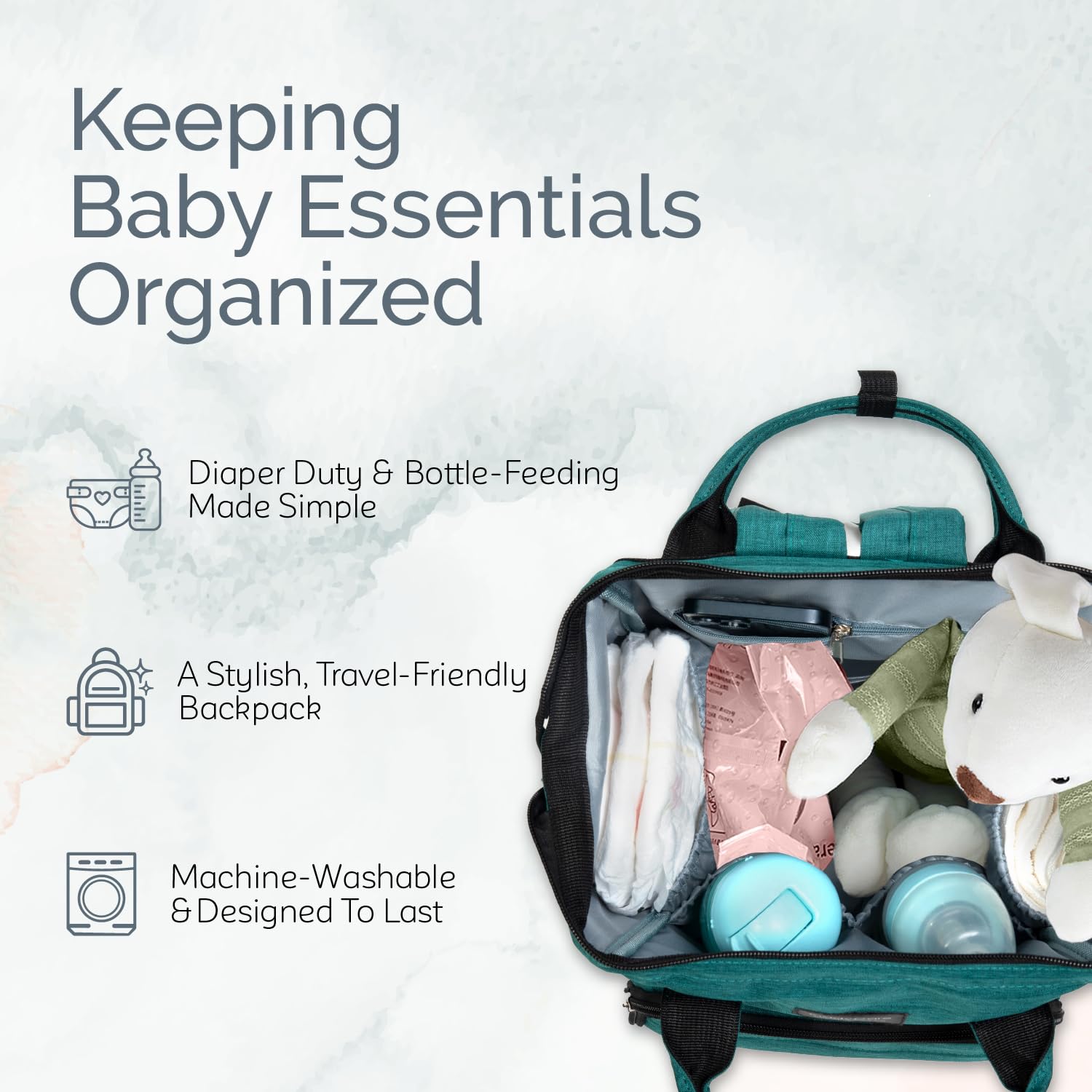 Kiddycare Diaper Backpack for Mom | Travel Backpack Featuring Baby Diaper Bags with Changing Station for Several Use, Waterproof Tote Bag Perfect for Maternity Baby Bags Stylish | Pink
