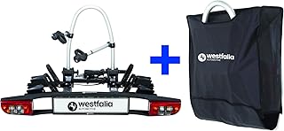 Westfalia BC 60 (Modell 2018) Fahrradträger für die Anhängerkupplung inkl. Tasche - Klappbarer Kupplungsträger für 2 Fahrräder - E-Bike geeigneter Universal-Radträger mit 60 kg Zuladung