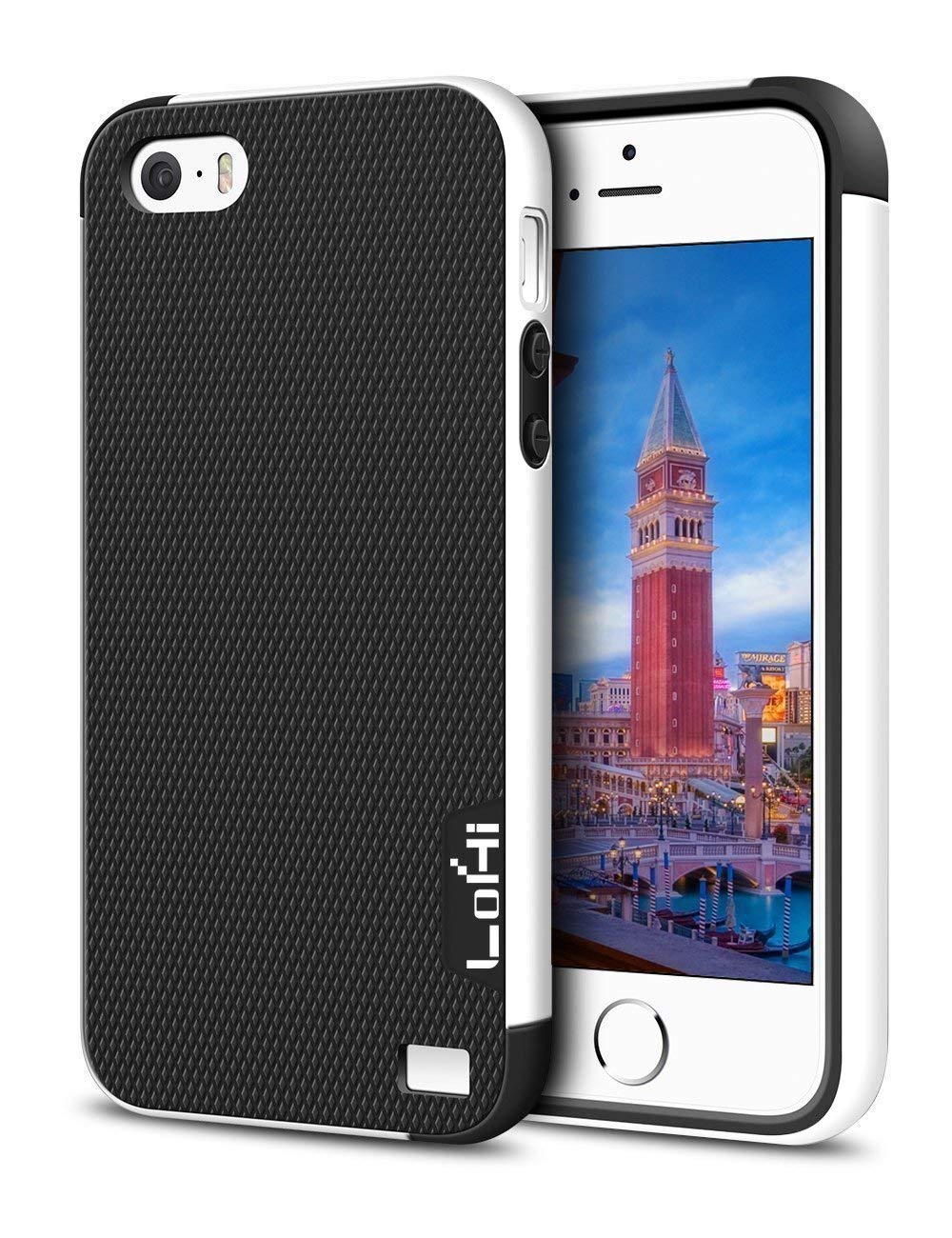 iPhone 5S Case, LoHi Apple iPhone SE Case [Dual Protection] Anti-Scratch Shockproof Bumper Case for iPhone SE 5S 5 - Black