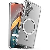 ENCASED MAG Case Designed for Samsung Galaxy S24 (2024) Compatible with MagSafe, Wireless Charging Magnetic Cover (Crystal Clear)