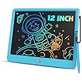 TEKFUN Large Screen 12inch LCD Writing Tablet with Anti-Lost Stylus, Erasable Doodle Board No Mess Drawing Pad, Car Trip Travel Toys for Kids, Birthday Gift for 3 4 5 6 7 Girls Boys