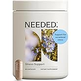 Needed. Stress Support - Herbal Blend Supporting Mood, Energy, and Hormone Balance for Women - Herbal Supplement of Shatavari, Ashwagandha, Rhodiola - Non-GMO - 30 Day Supply - 120 Capsules