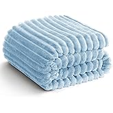 HIMEET Soft Light Blue Throw Blanket for Couch - 300GSM Cozy Fleece Blanket for Men, Cute Lightweight Blankets Birthday Gifts for Her Him, Valentines Spring Home Room Decor, Light Blue, 50x60 Inches