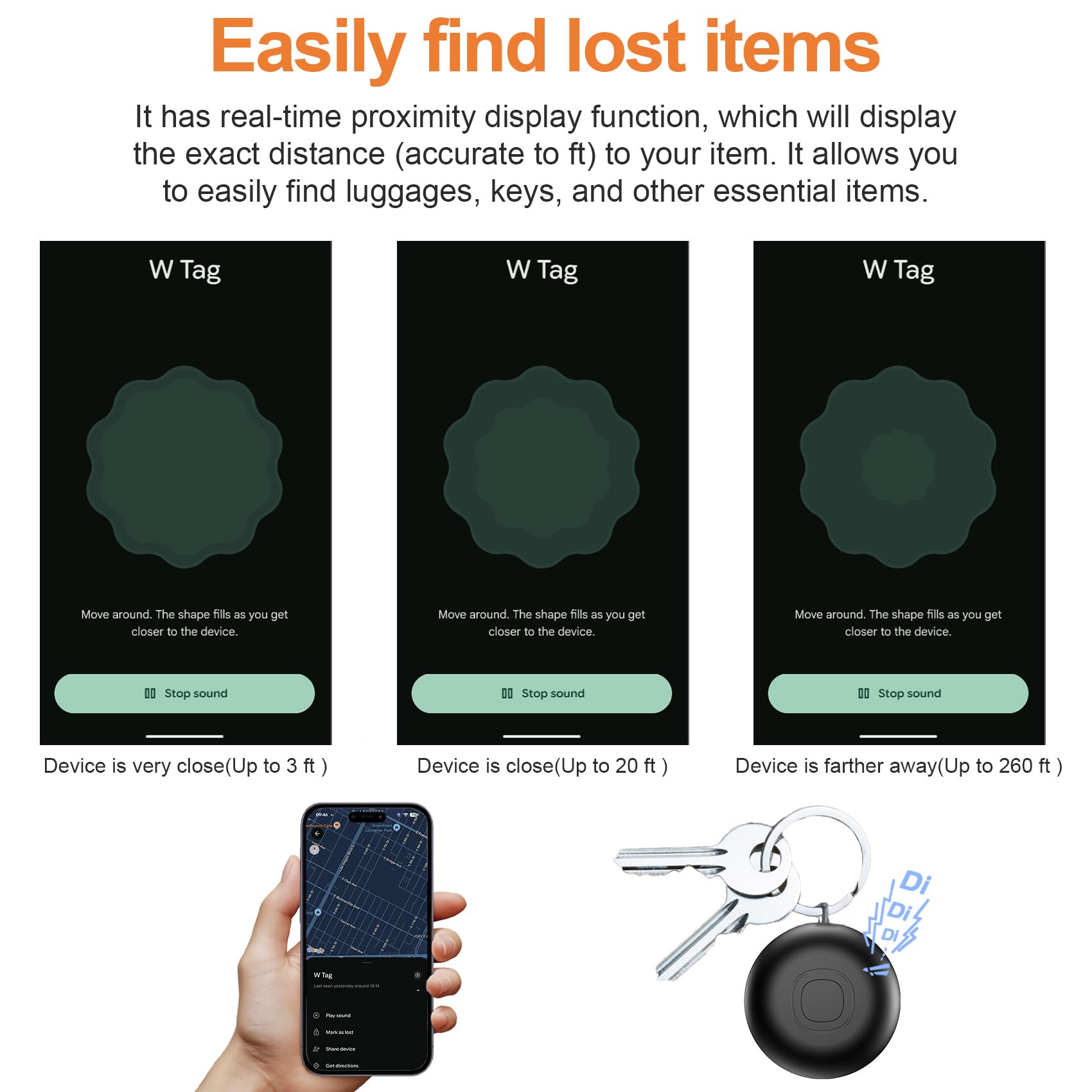 GPS Tracker Auto, Magnetisch Auto Tracker ohne ABO, Kompatibel mit iOS & Android, Wasserdichter Smart Tag, Globale Ortung Versteckter Tracker, IP68 Wasserdicht, Austauschbarer Akku 5