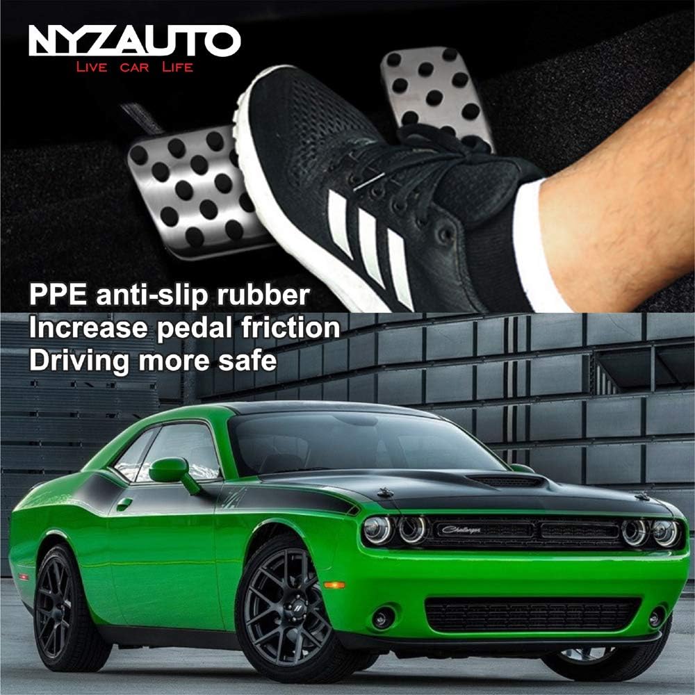 NYZAUTO AntiSlip Performance Foot Pedal Pads Compatible with Dodge