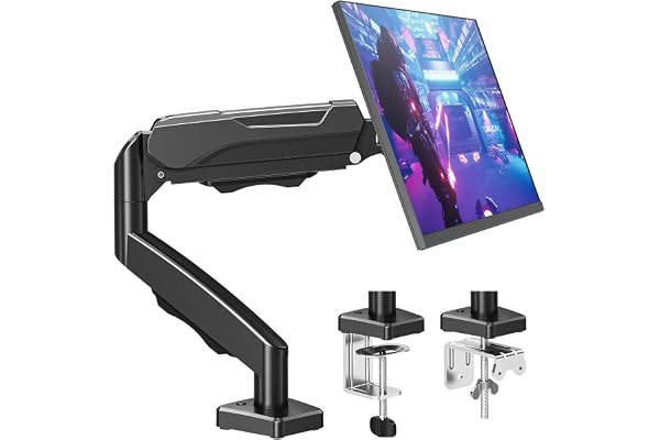 MOUNTUP Single Monitor Desk Mount, Monitor Arm Holds Screen up to 32 inch | Max Load 19.8 lbs, VESA 75x75/100x100mm, Fully-Ad