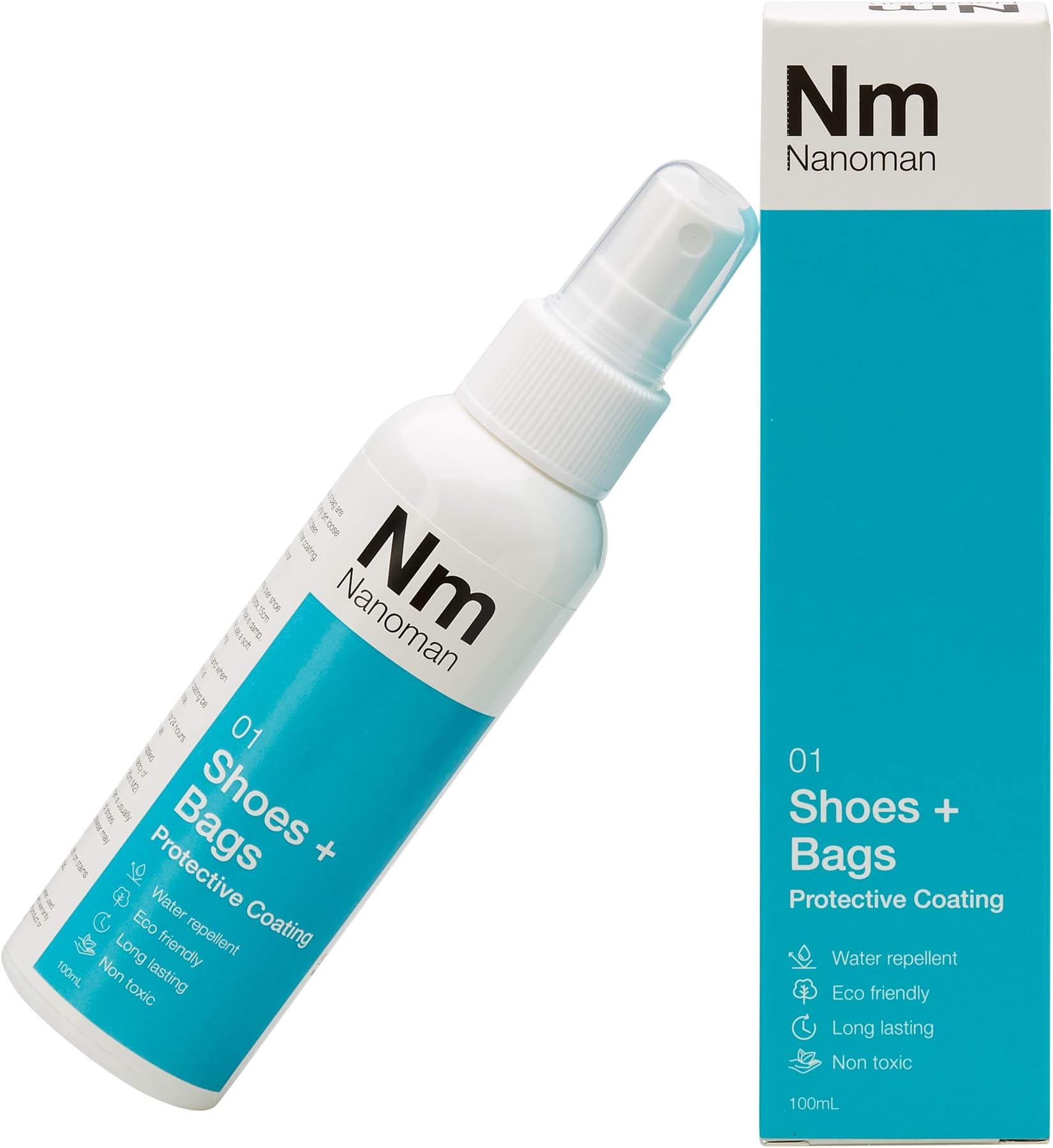 NANOMAN Shoe Protector Spray Latest Nano-Technology, Suede, Canvas, Leather, Sneakers, Water & Stain Spray Protector (3.4 Fl Oz)