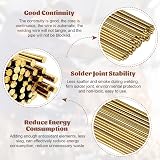 KITERI 50 Pcs 2mm x 250mm Brass Welding Rods Copper Brazing Solder Wire view 4
