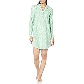 Amazon Essentials Women's Woven Flannel Notch Collar Nightgown (Available in Plus Size)