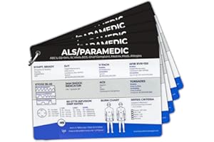 Beyond the Meat Wagon ALS/Paramedic Medical Reference Cards (5 Cards) - ALS/Medical, First Responder, BLS/EMT, Pediatrics Assessment + Pediatric Meds - Study Material + Notes - 5x4-inches
