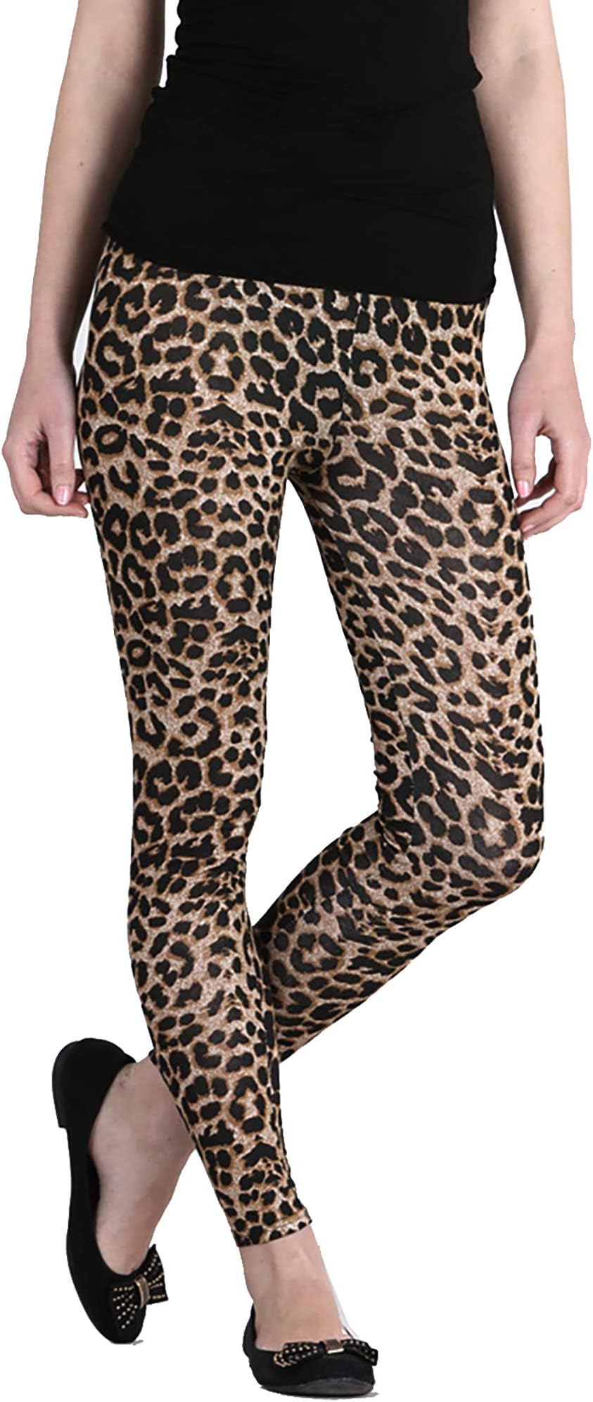 New Womens Plus Size Skinny Leopard Animal Print Leggings Stretch Comfy Trouser